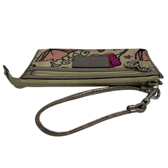 COACH Printed Graphic Poppy Full Zip Wristlet Clutch + Tag - Picture 4 of 13